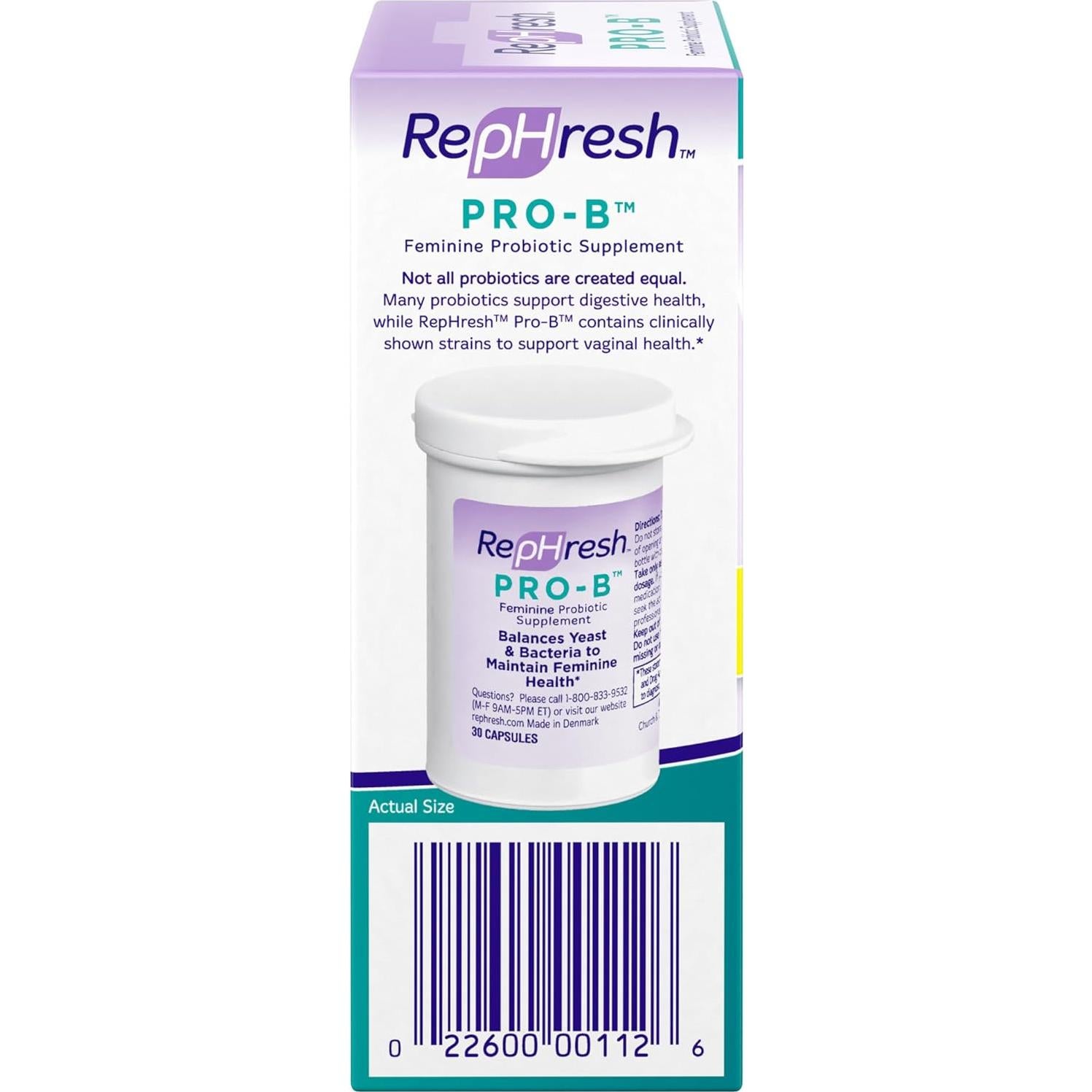Suplemento Probiotico Rephresh Pro-B Mujeres 30 Cápsulas