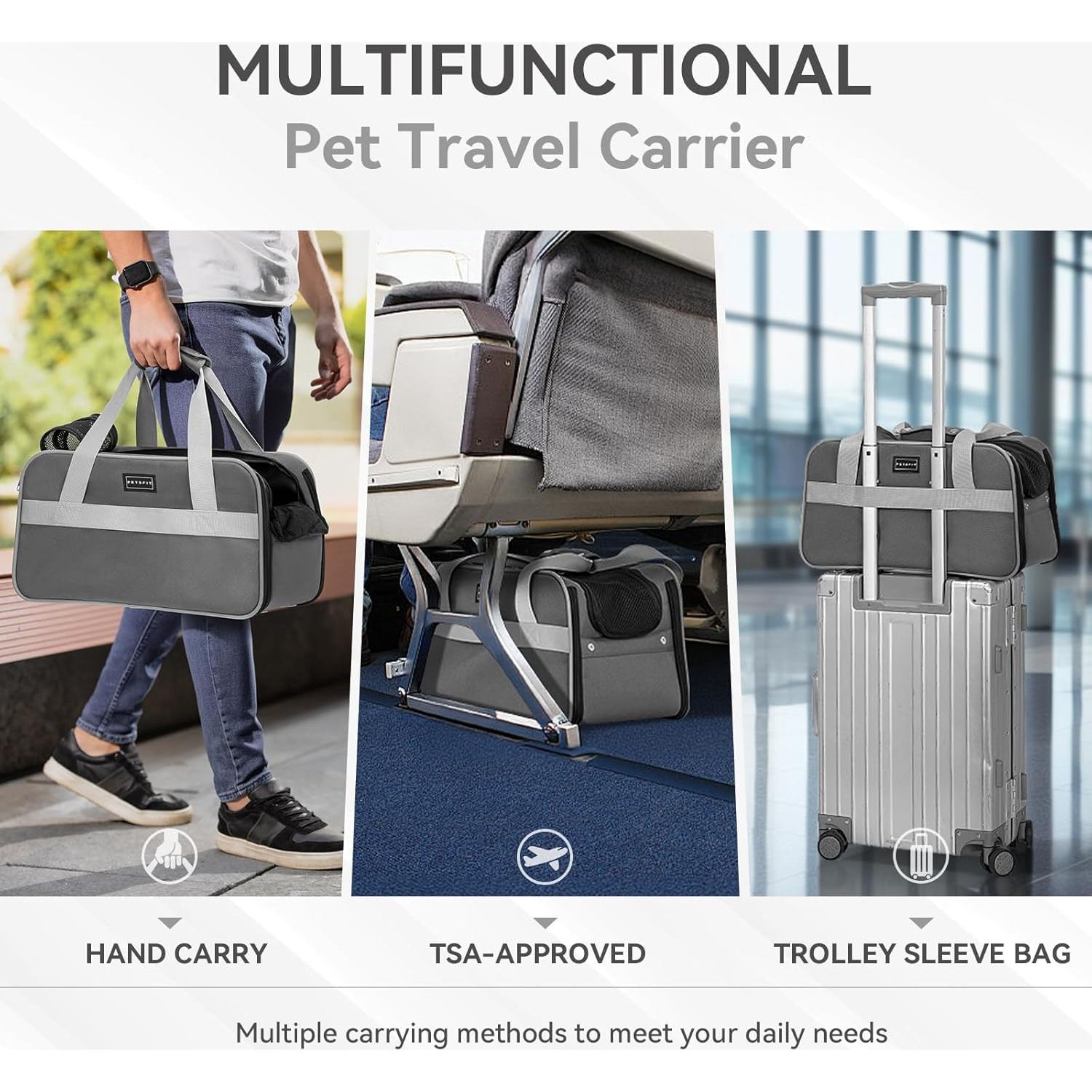 Asiento de perro para automóvil PETSFIT Gris Profundo 42.93x22.86cm