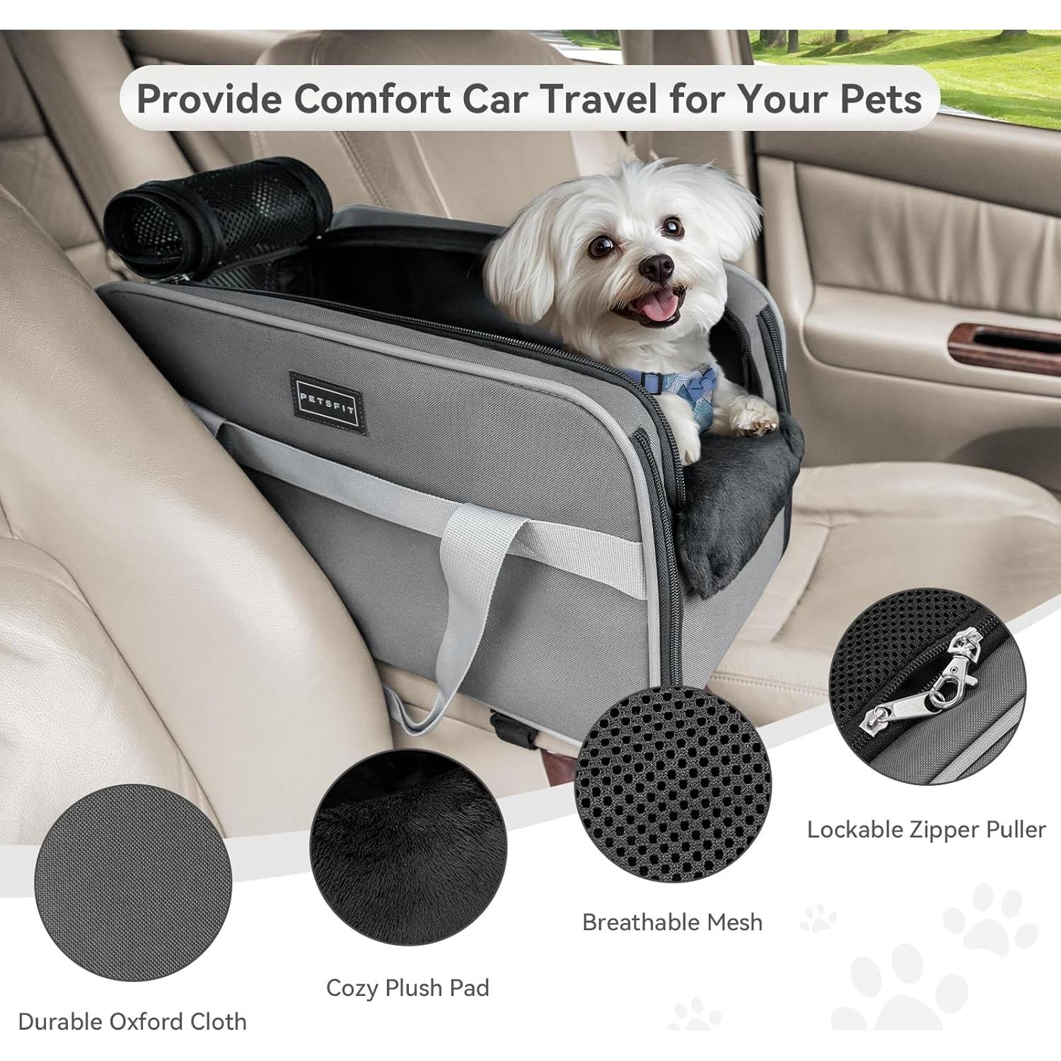 Asiento de perro para automóvil PETSFIT Gris Profundo 42.93x22.86cm