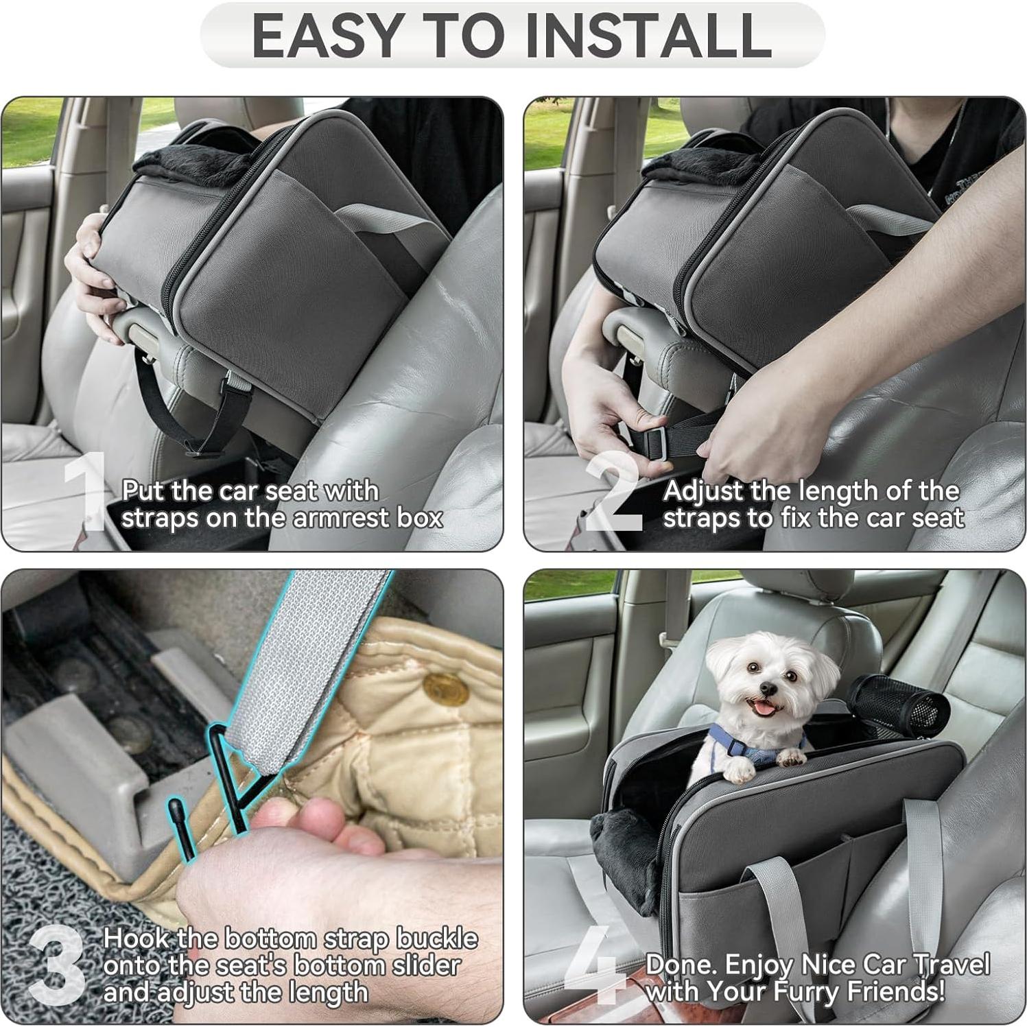 Asiento de perro para automóvil PETSFIT Gris Profundo 42.93x22.86cm