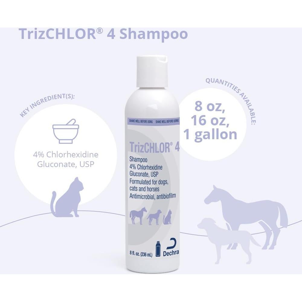 Champú TrizCHLOR 4 Dechra 227g para Perros y Gatos