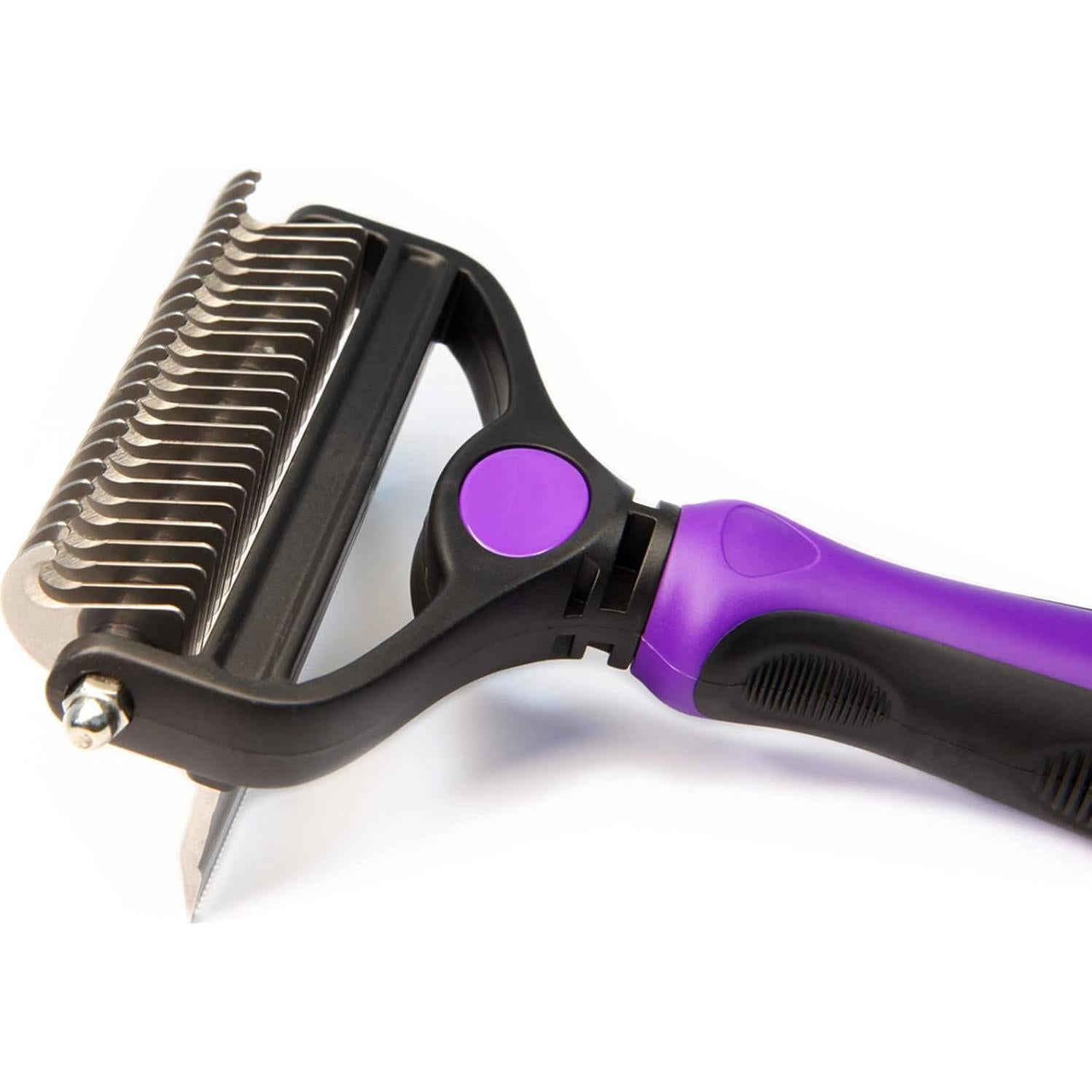 Cepillo Deshedding y Grooming Maxpower Planet Grande Púrpura