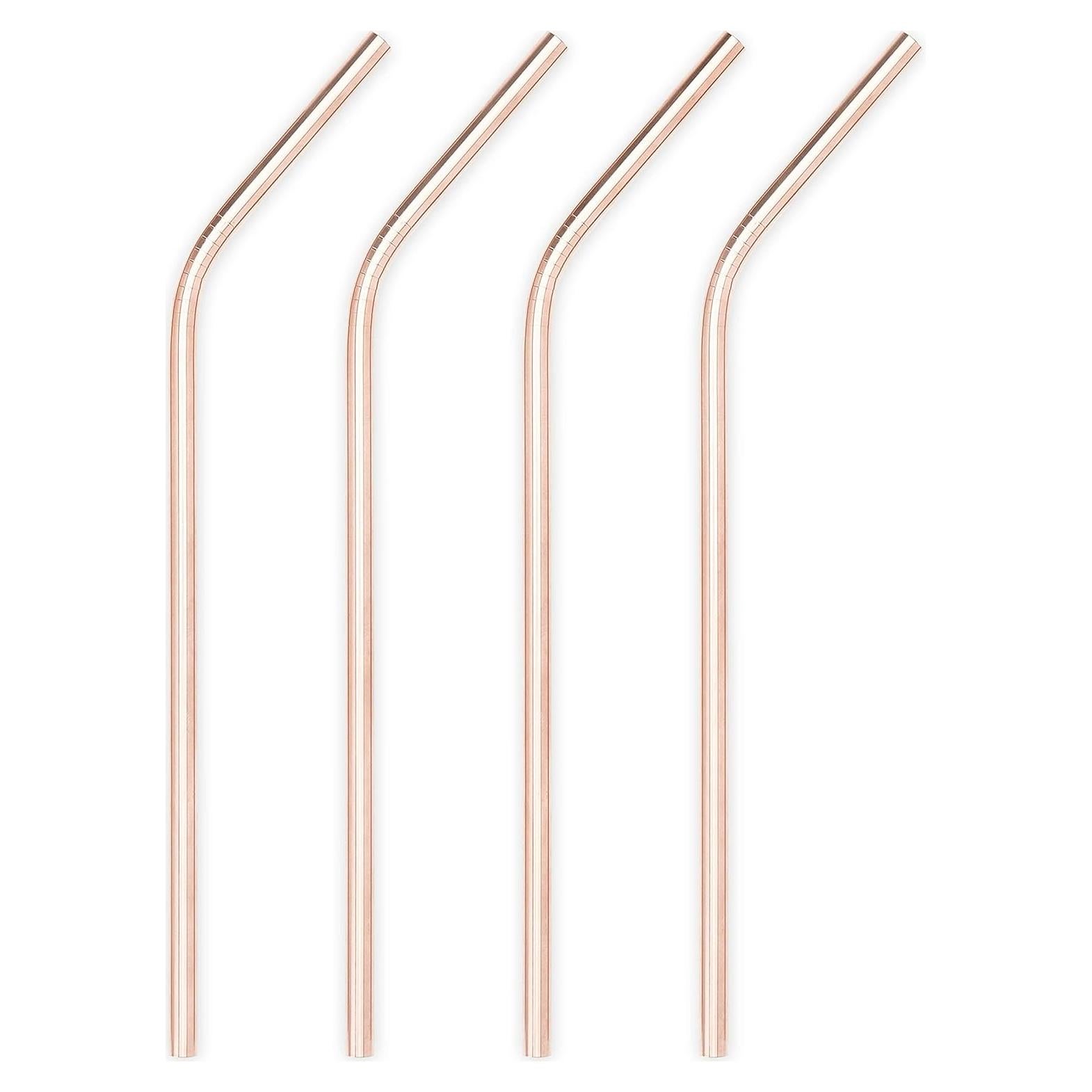 Set de 4 Popotes de Cobre Reutilizables Viski 20.32 cm