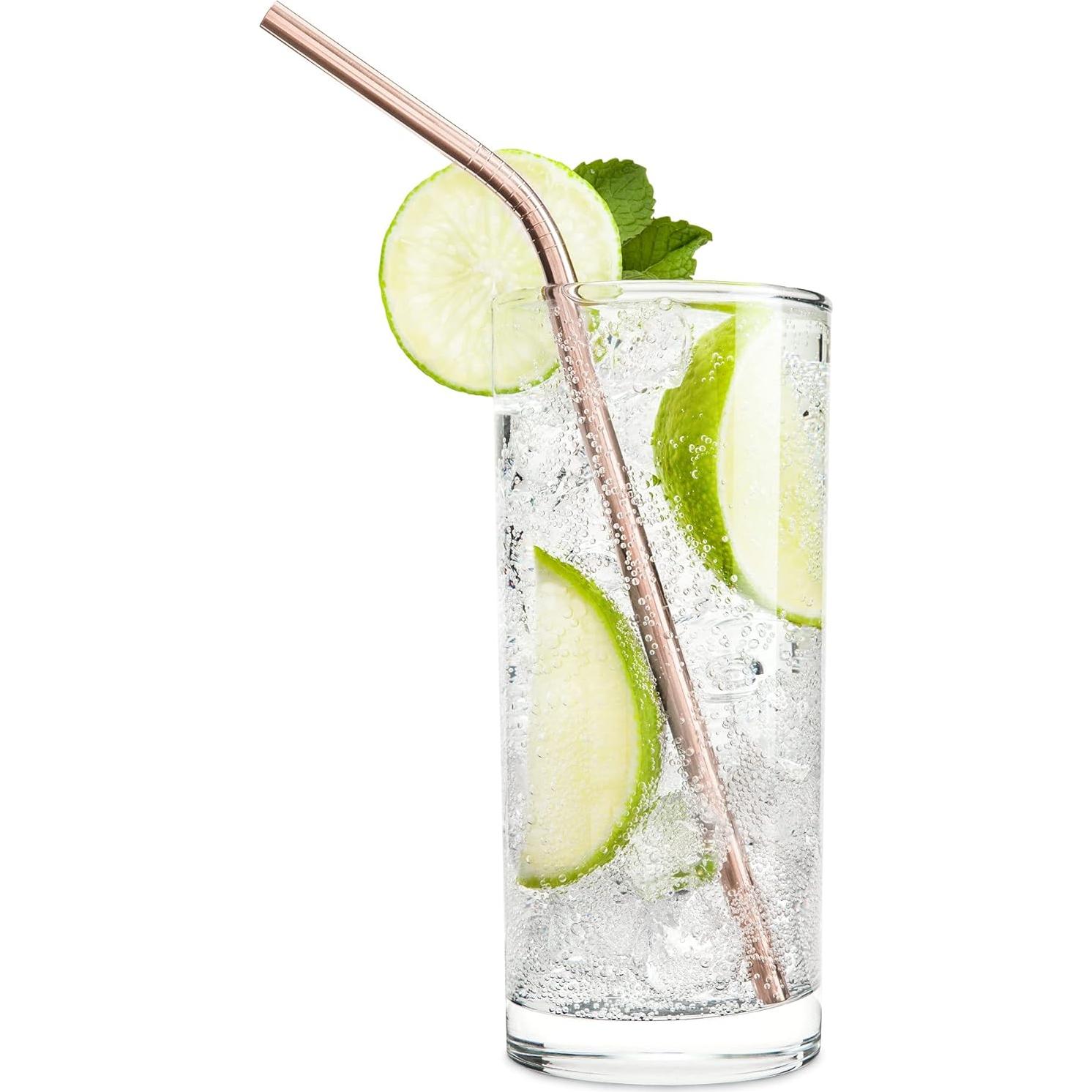 Set de 4 Popotes de Cobre Reutilizables Viski 20.32 cm