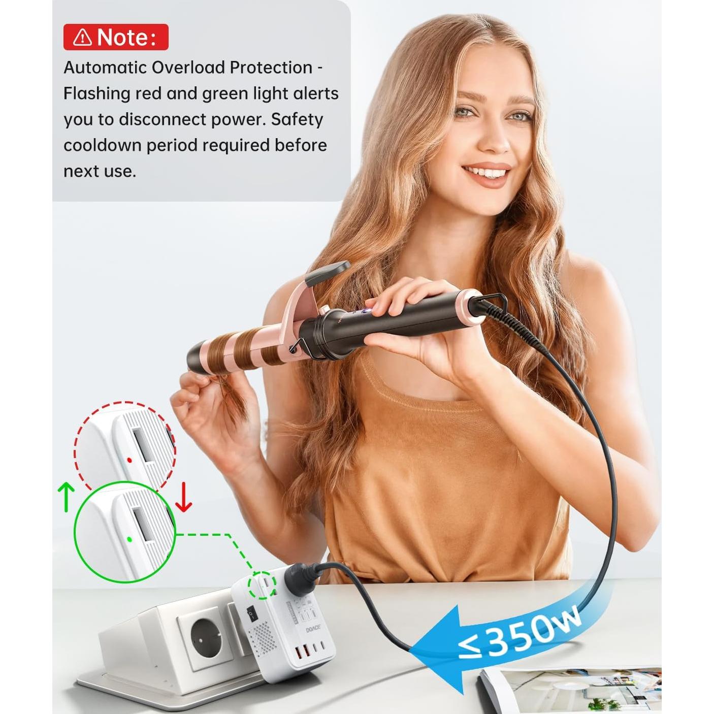 Convertidor de Voltaje DOACE 350W 220V a 110V con USB