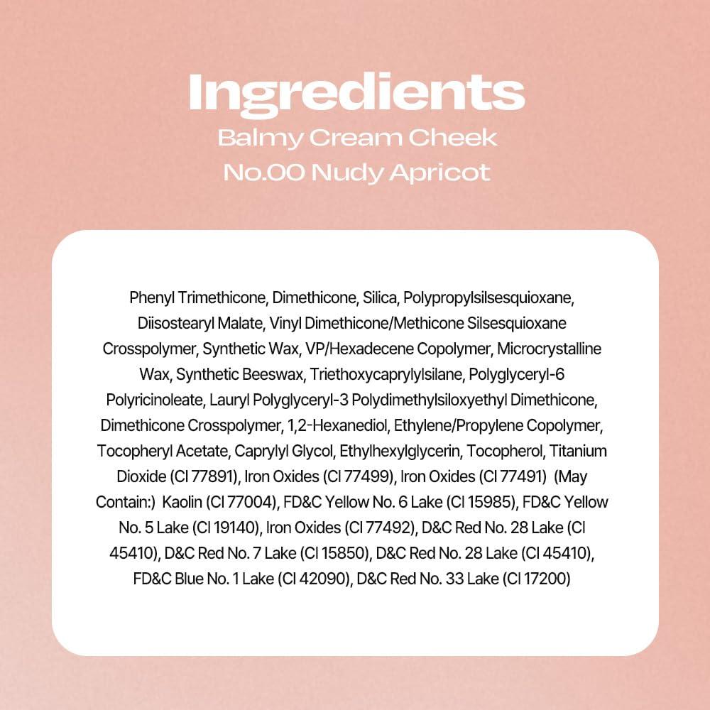 Crema de Mejillas Balmy No.0 Albaricoque Nudoso 2.5g