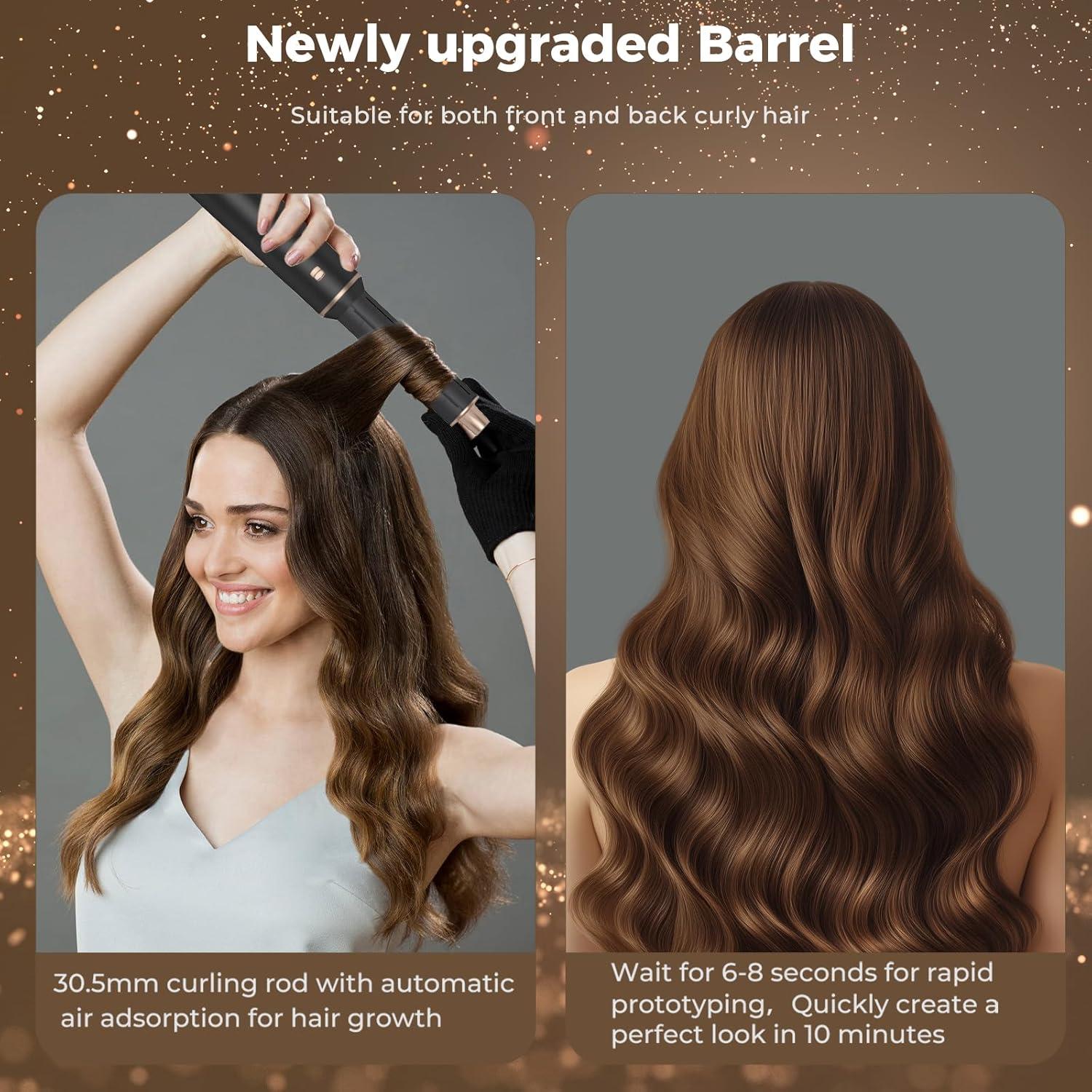 Cepillo Secador 5 en 1 Welltop WT-638 Negro con Iones Negativos