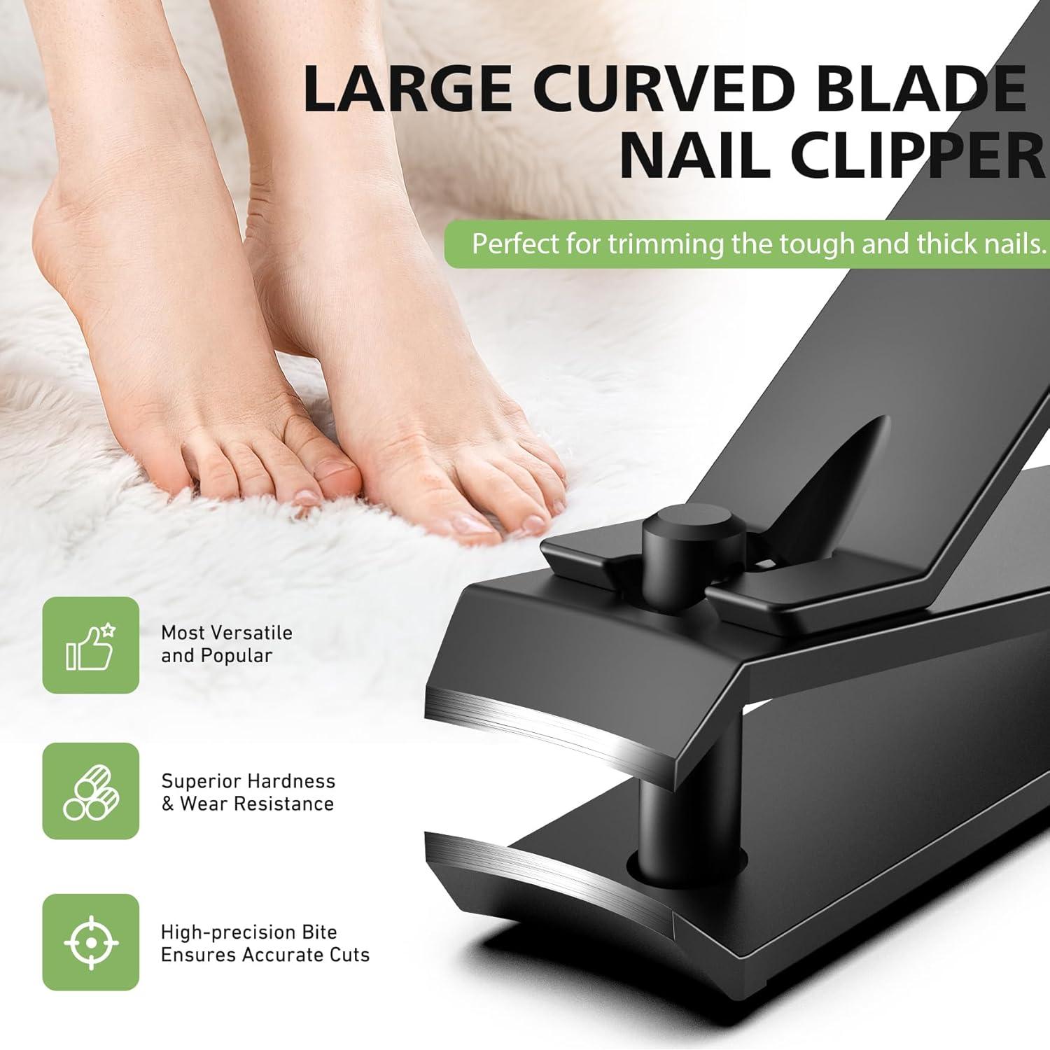 Cortauñas Curvado BALUCA de Acero Inoxidable para Uñas Gruesas