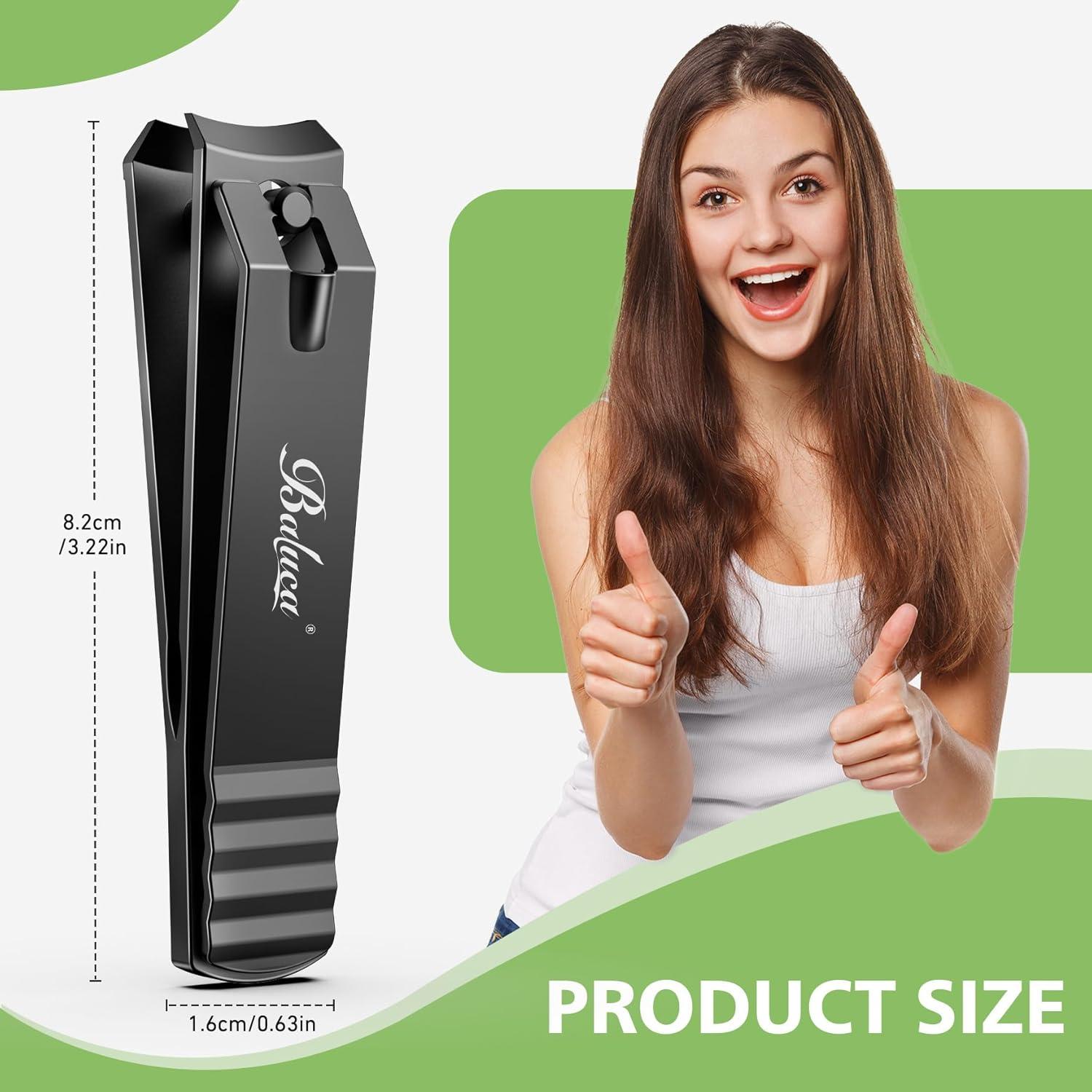 Cortauñas Curvado BALUCA de Acero Inoxidable para Uñas Gruesas