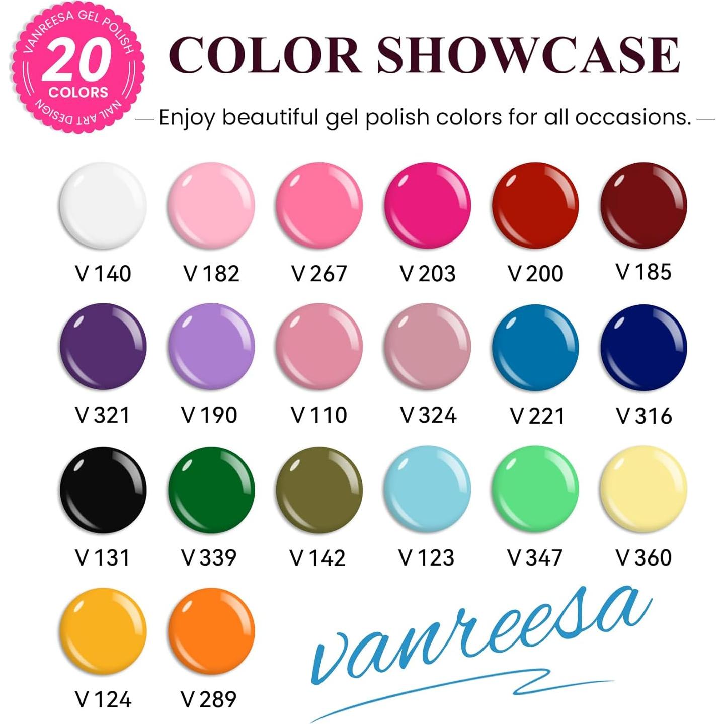 Kit de Esmalte de Uñas en Gel VANREESA 36 Pcs para Principiantes