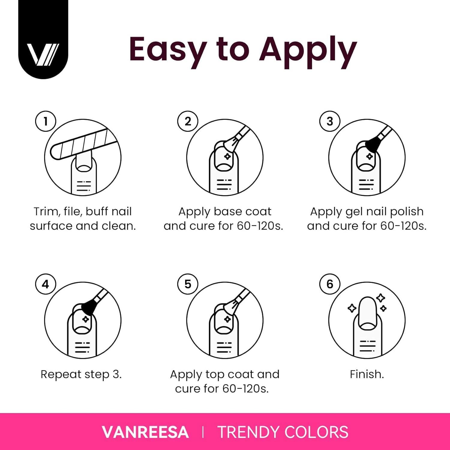 Kit de Esmalte de Uñas en Gel VANREESA 36 Pcs para Principiantes