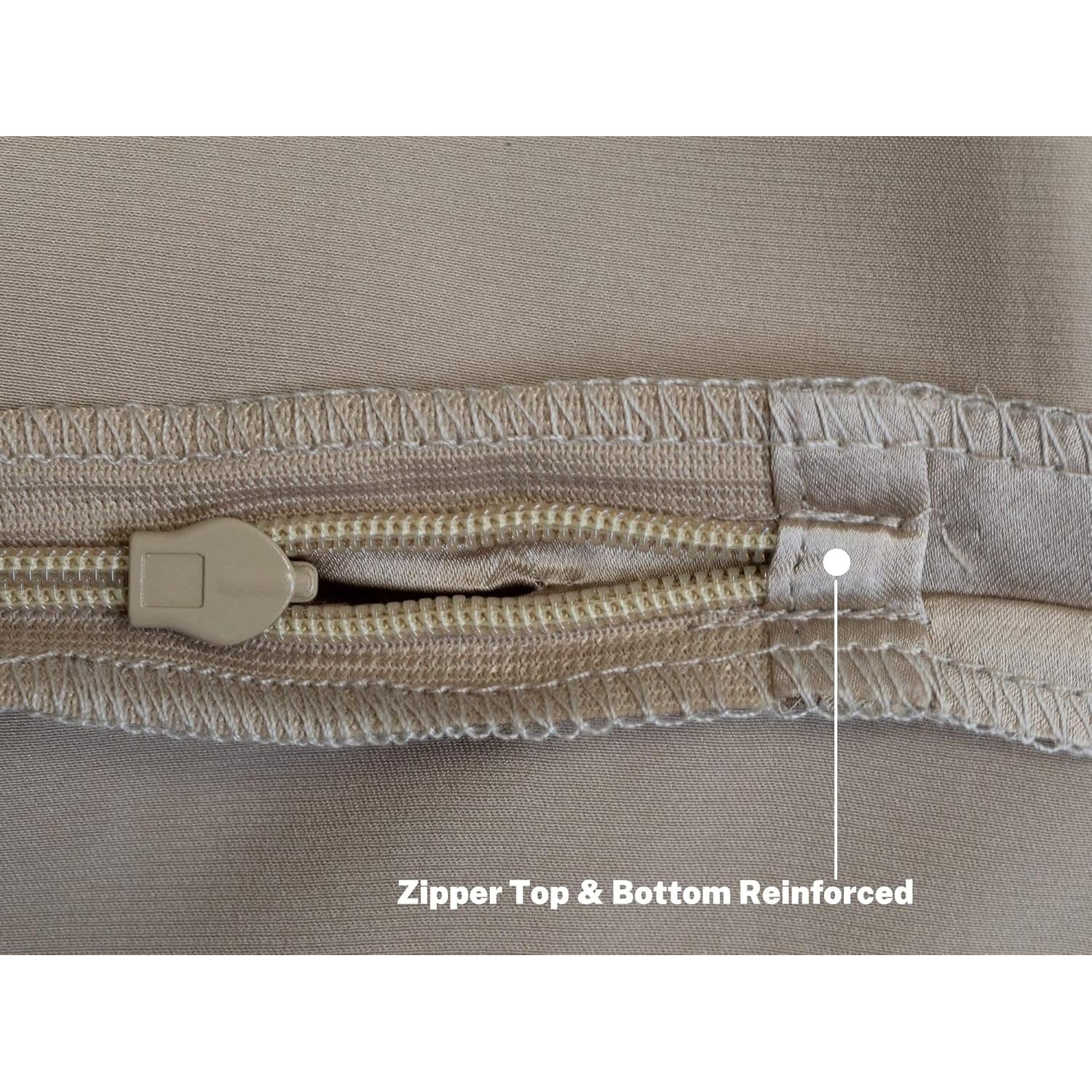 Funda de Almohada de Seda AILTIO Estándar Taupe 100% Seda