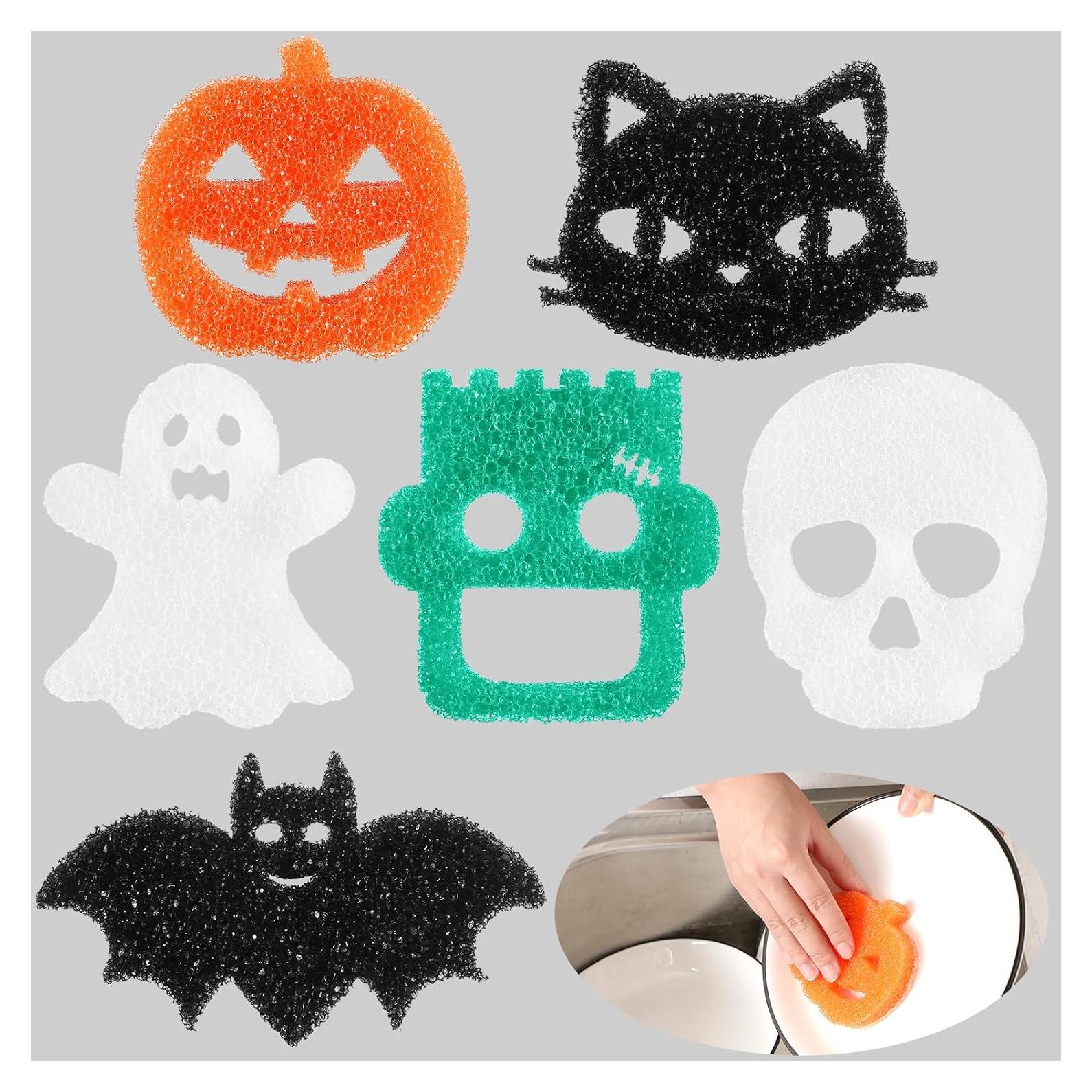 Esponjas de Limpieza Halloween Umigy 6 Pcs Diseño Divertido
