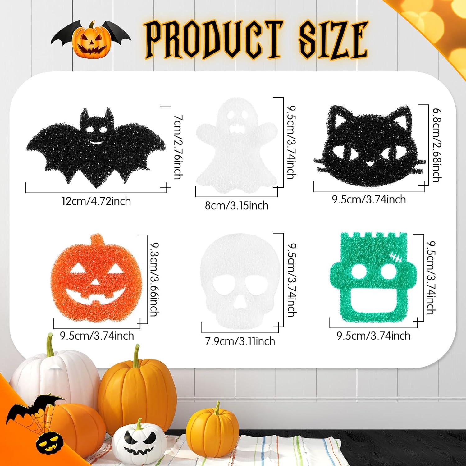 Esponjas de Limpieza Halloween Umigy 6 Pcs Diseño Divertido
