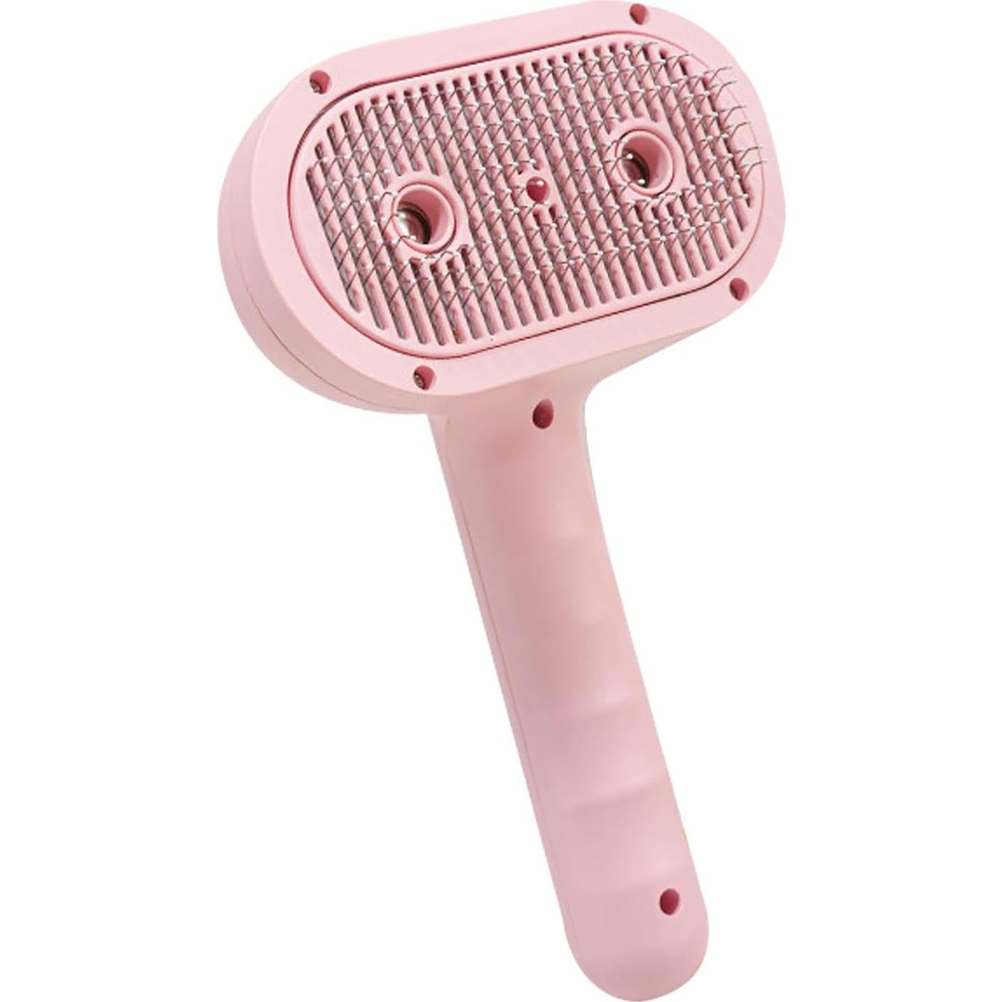 Cepillo de Vapor PawBliss para Gatos y Perros - Rosa, Autolimpieza