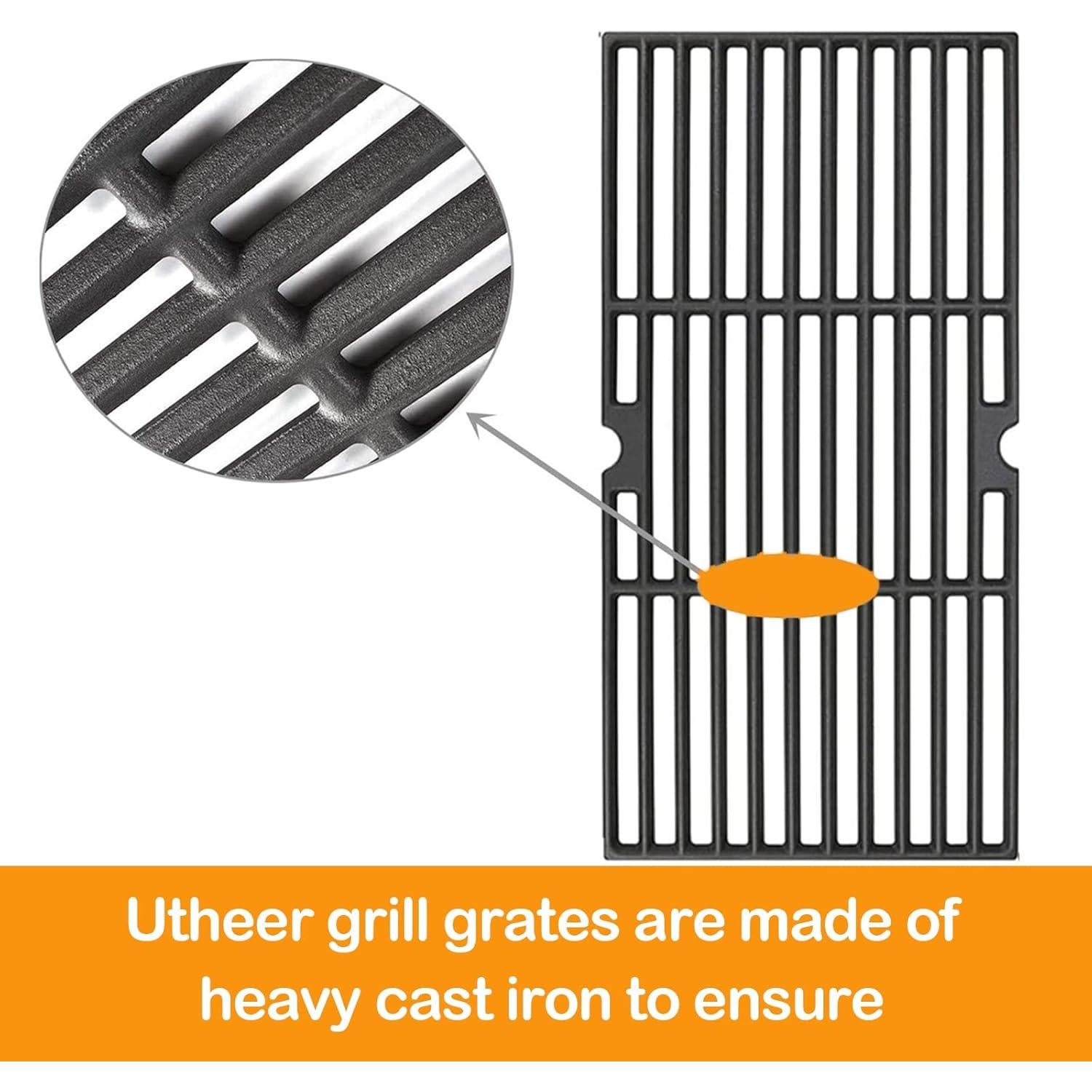 Rejillas de Parrilla Utheer 18" Hierro Fundido para Charbroil