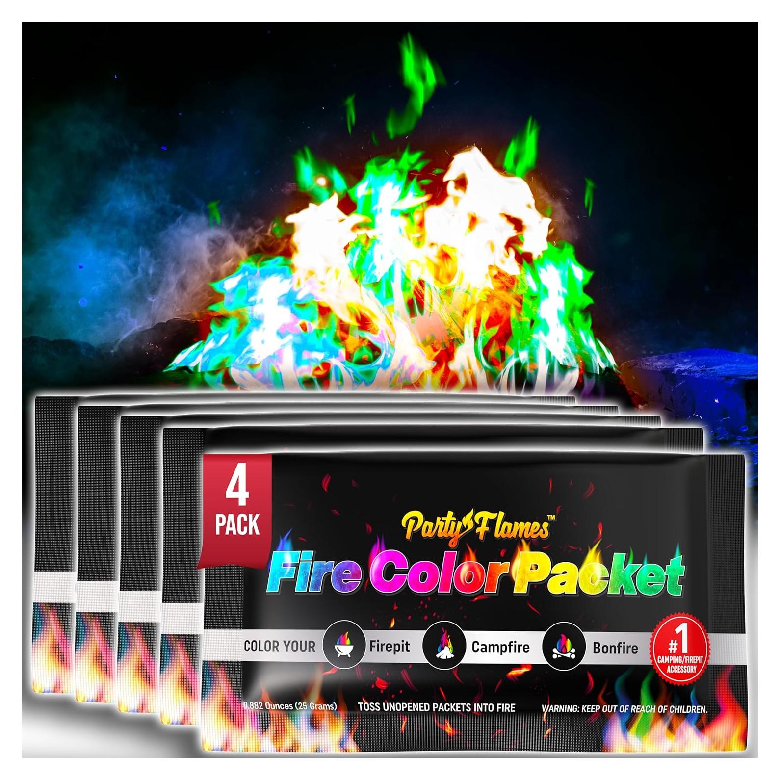 Paquete de Cambio de Color de Fuego Party Flames - 4 Unidades