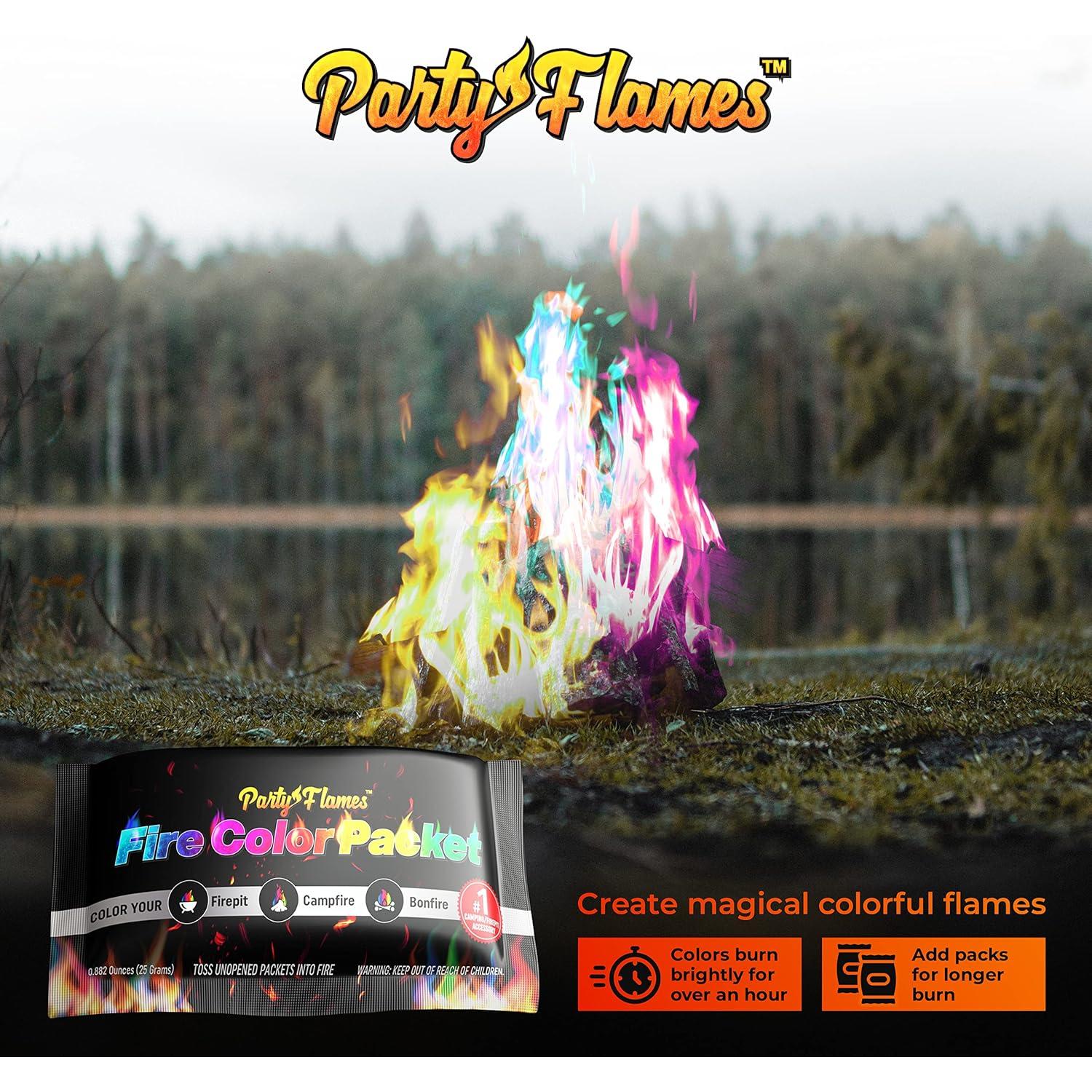 Paquete de Cambio de Color de Fuego Party Flames - 4 Unidades