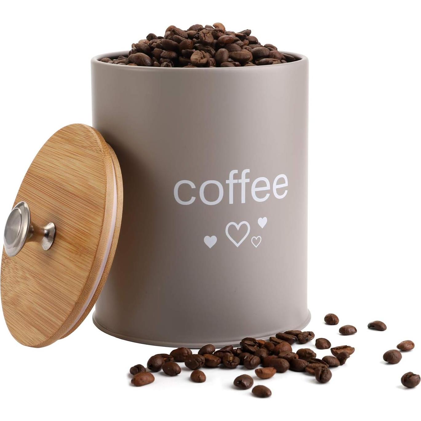 Set de 3 Tarros de Cocina Fasmov para Café, Azúcar y Té - Gris