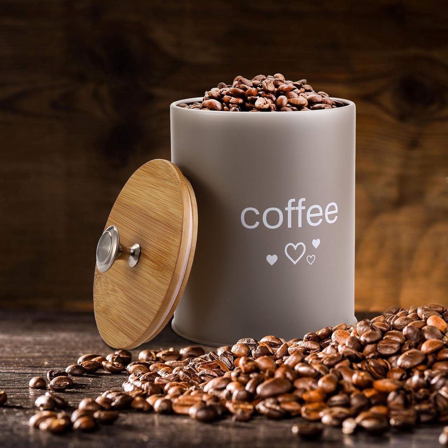 Set de 3 Tarros de Cocina Fasmov para Café, Azúcar y Té - Gris