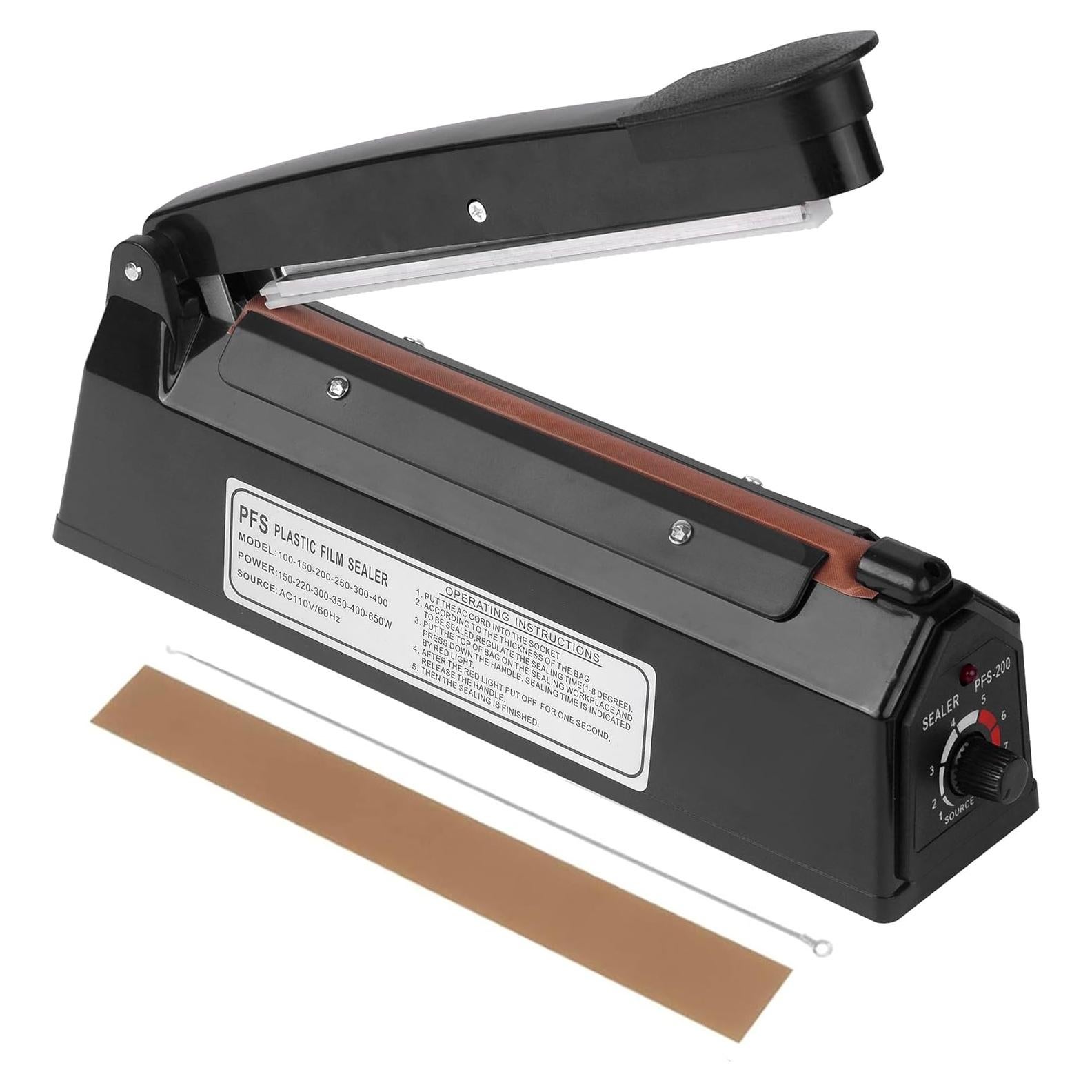 Sellador de Calor Manual WINTOWIN 20 cm para Bolsas PE PP