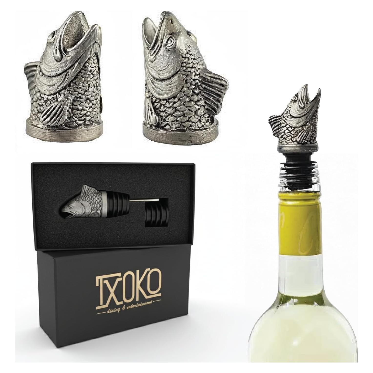 Vertedor de Vino TXOKO de Acero Inoxidable - Aerador y Decantador