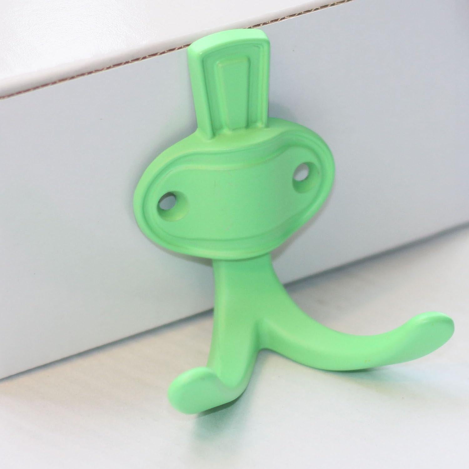 Gancho de Abrigo Metálico ImyHok Verde - Paquete de 3, Soporta 10 kg