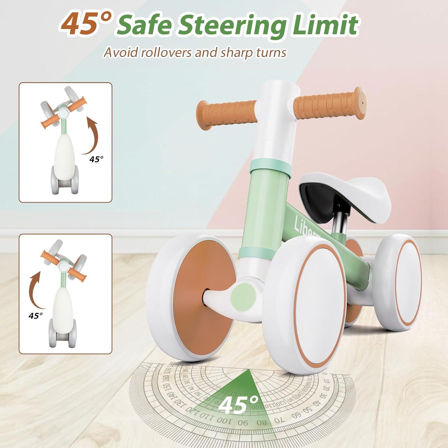 Bicicleta de Equilibrio Liberry Verde para Niños 1-3 Años