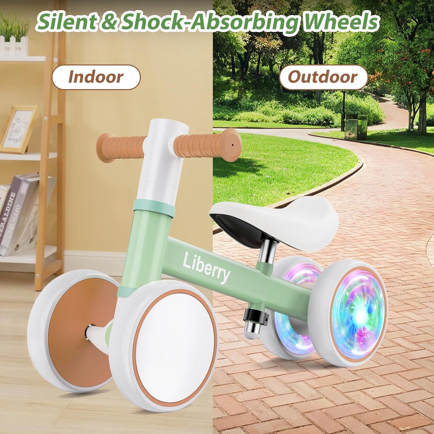 Bicicleta de Equilibrio Liberry Verde para Niños 1-3 Años