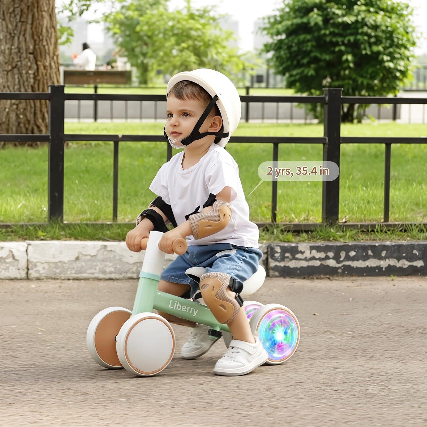 Bicicleta de Equilibrio Liberry Verde para Niños 1-3 Años