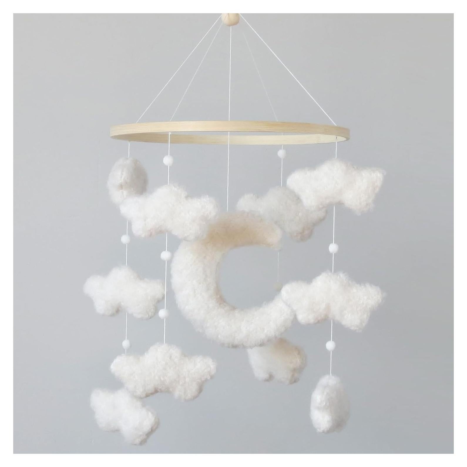 Móvil de Cuna Boho Goukurlsma Nube Luna 23 cm Ecológico