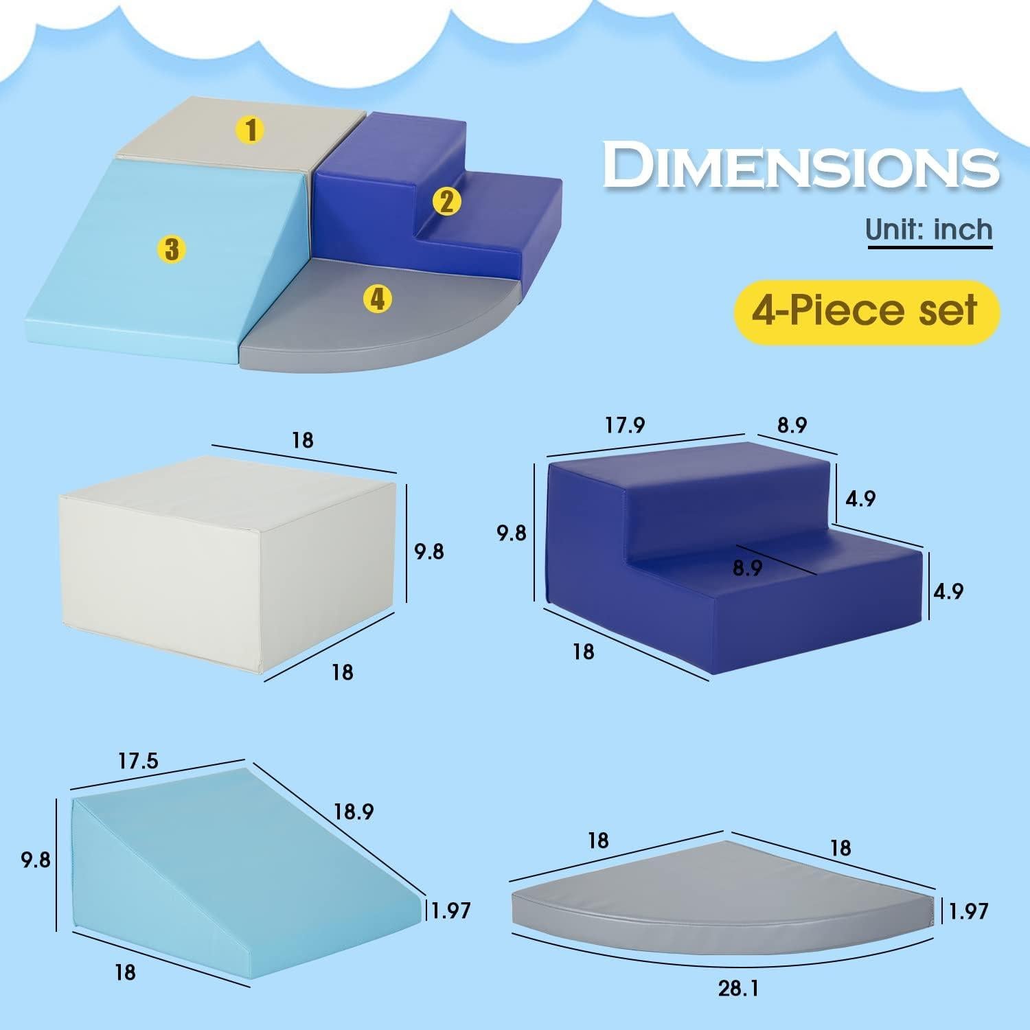 Juego de 4 Piezas de Juguetes de Escalada PayLessHere