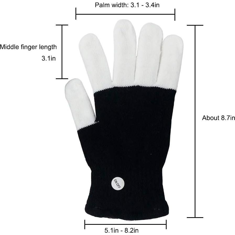 Guantes LED Coloridos Luwint para Adultos y Niños - 6 Modos