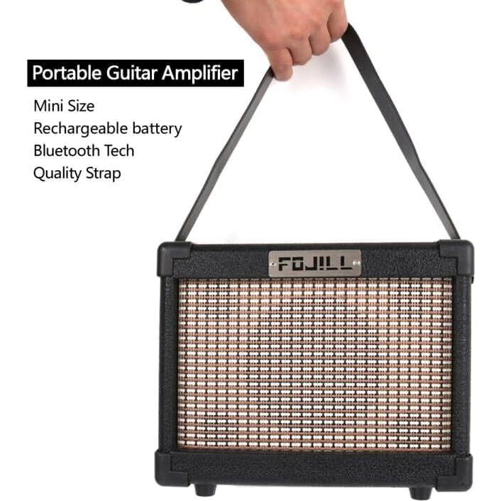 Guitarra Bajo Eléctrica Fojill 4 Cuerdas Completo con Amplificador 10W