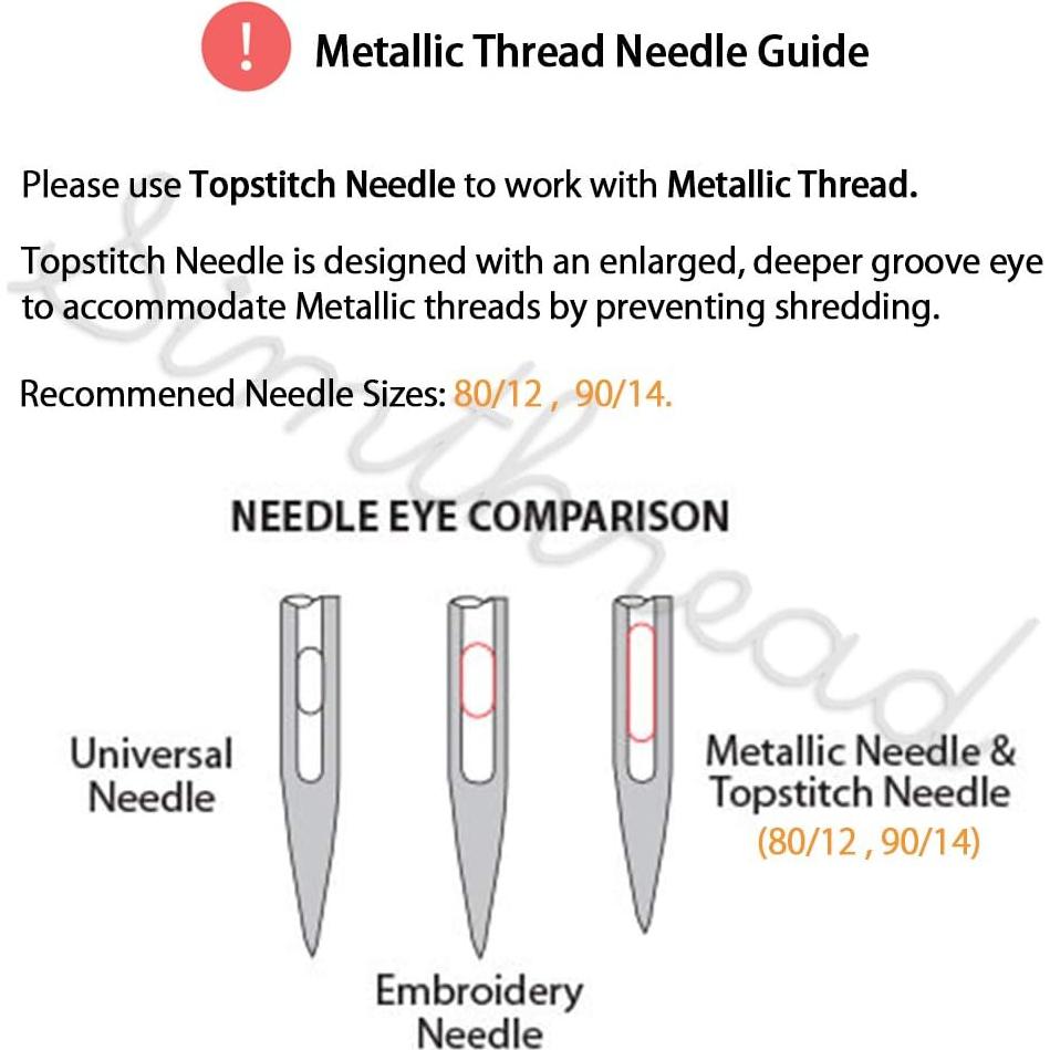 Kit de Hilo de Bordado Metálico Simthread 20 Colores 500M