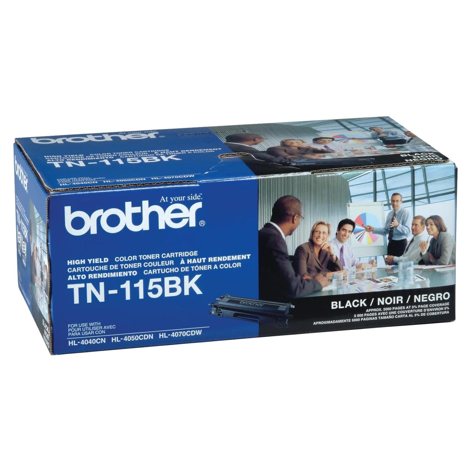 Cartucho de Tóner Negro Brother TN115BK - Alto Rendimiento 5000p