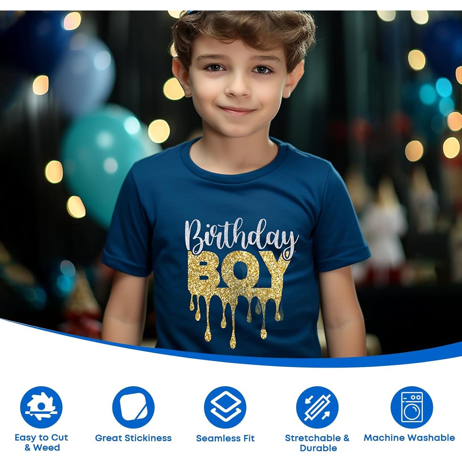 Vinilo de Transferencia de Calor Brillante TransWonder 30.48x152cm Azul