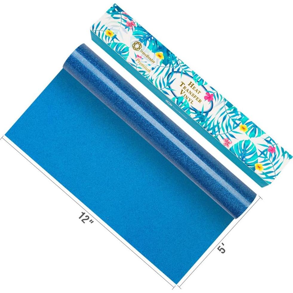 Vinilo de Transferencia de Calor Brillante TransWonder 30.48x152cm Azul