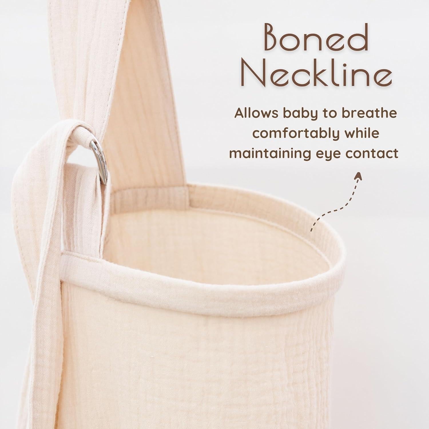 Cubierta de Lactancia Muselina 100% Algodón Beige Neutral 101.6x71.1cm