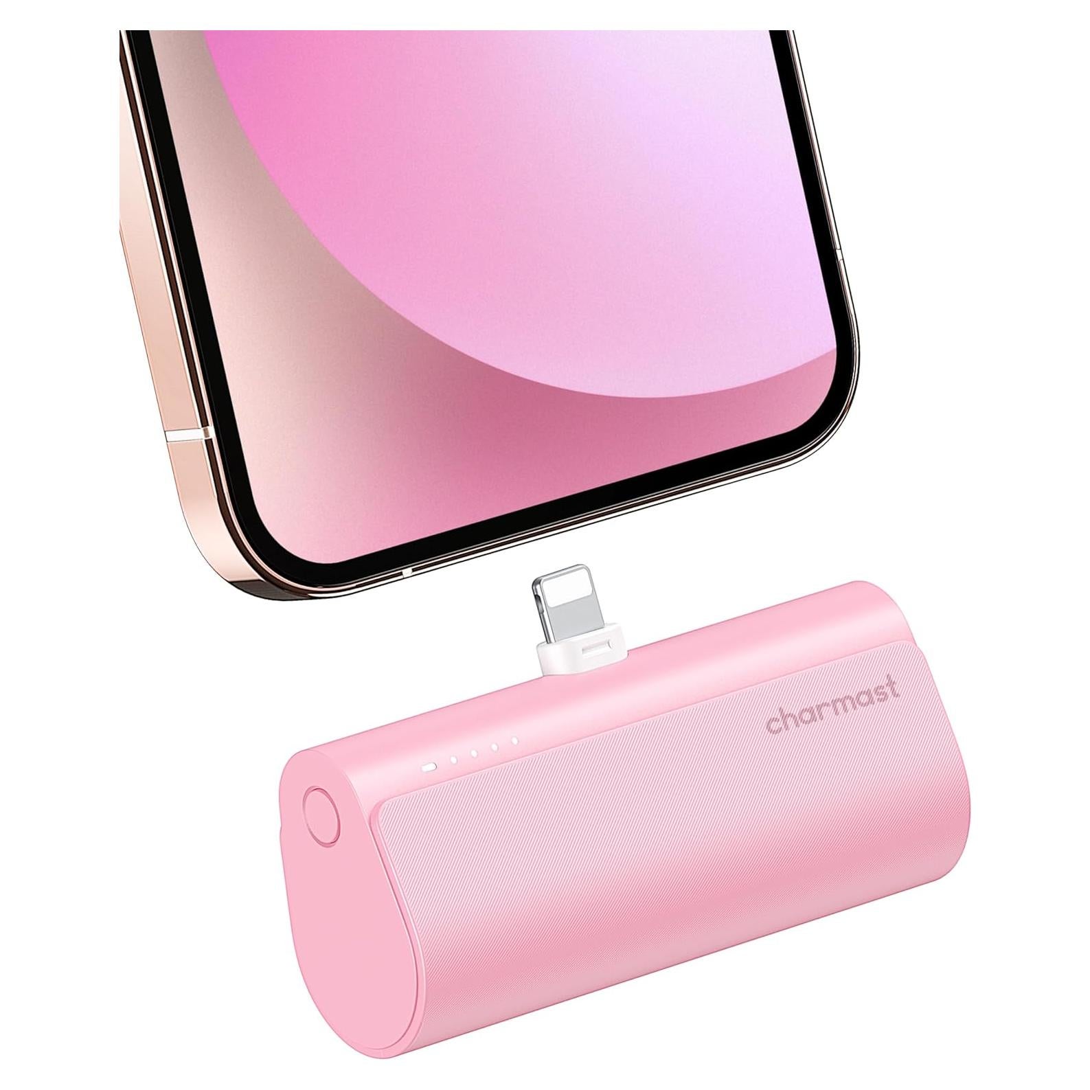 Cargador Portátil Charmast 5000mAh Carga Rápida 20W Rosa