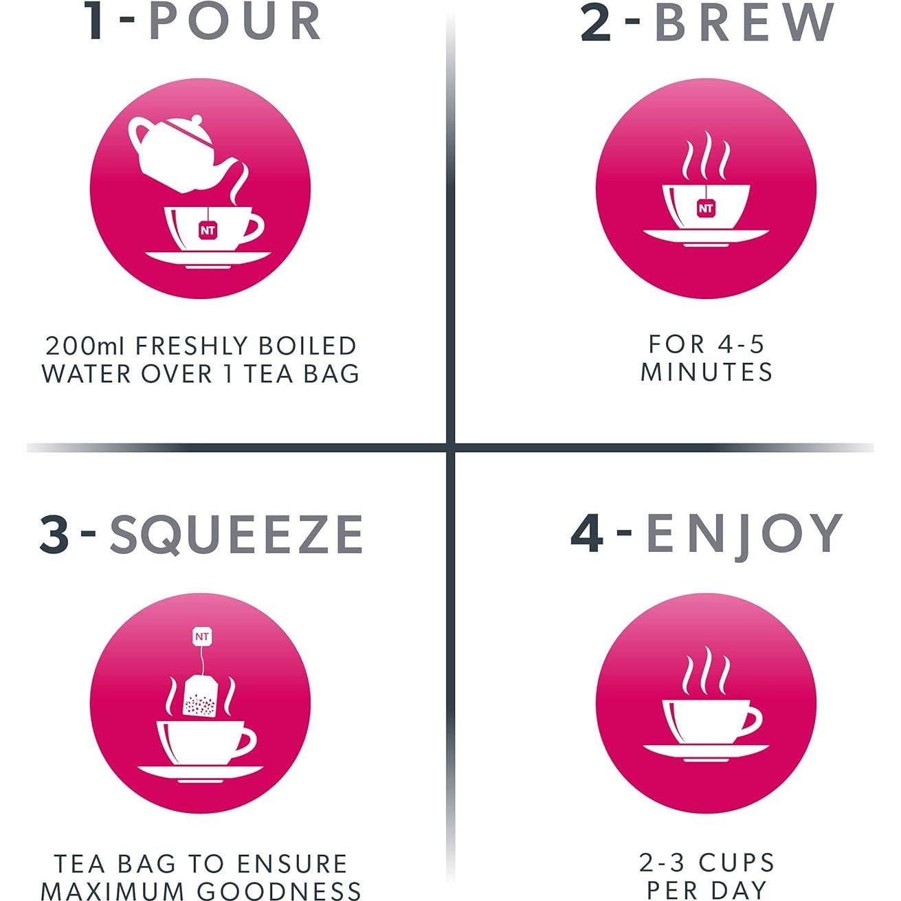 Nutra Tea - Té de Hoja de Frambuesa y Menta - 20 Bolsitas