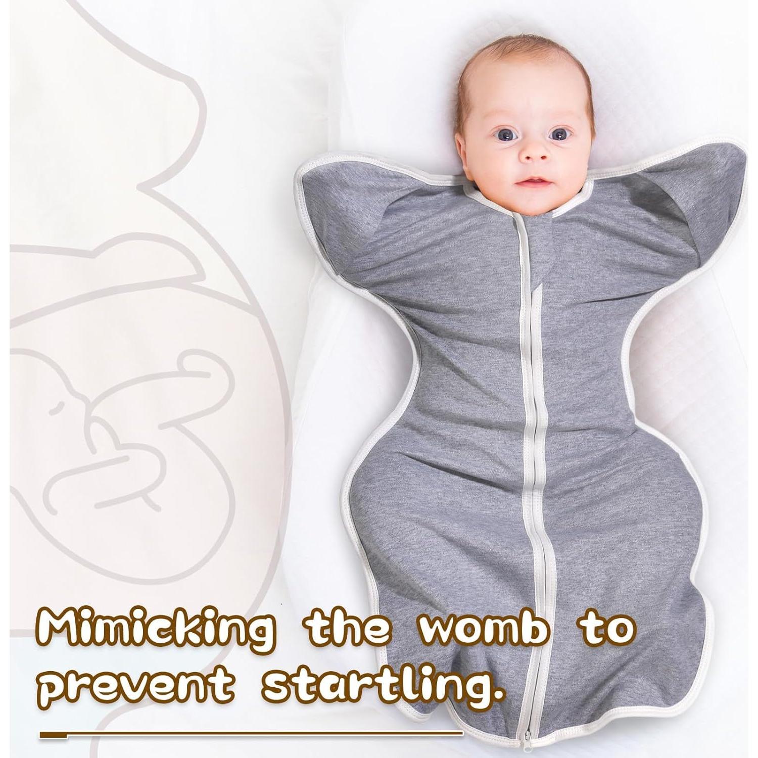 Saco de Sueño Swaddle 2-Pack 100% Algodón para Bebés 0-3 Meses