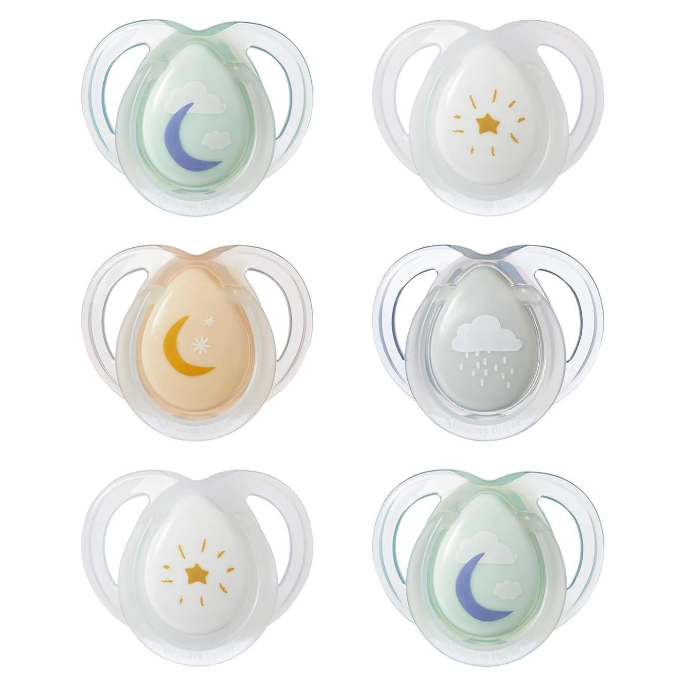 Chupete Tommee Tippee 0-6 Meses Silicona Brilla en la Oscuridad