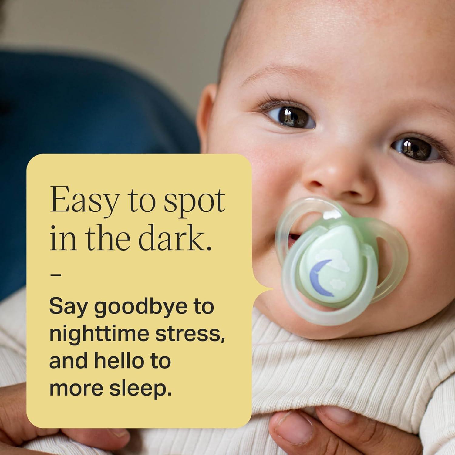 Chupete Tommee Tippee 0-6 Meses Silicona Brilla en la Oscuridad