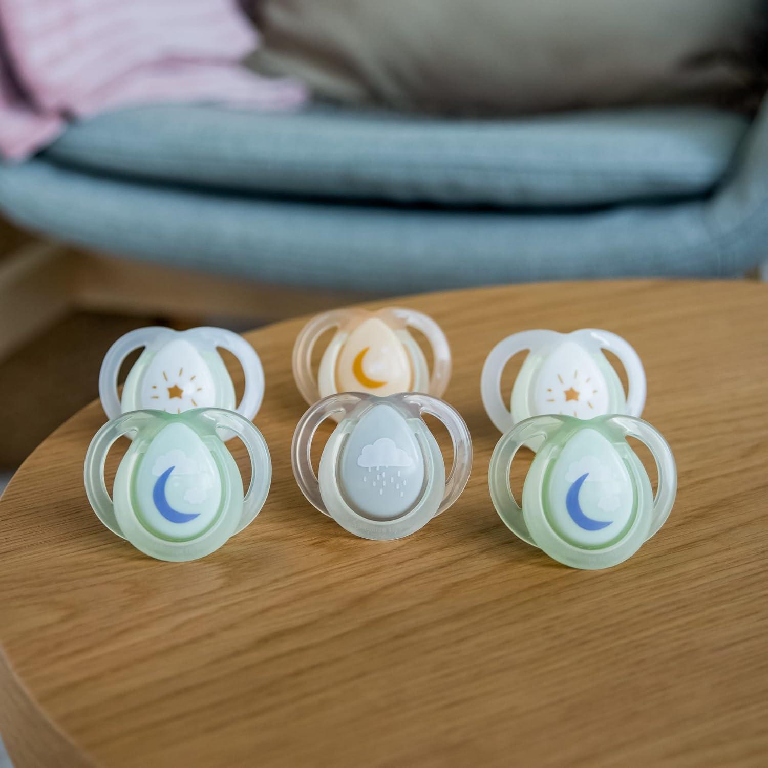 Chupete Tommee Tippee 0-6 Meses Silicona Brilla en la Oscuridad