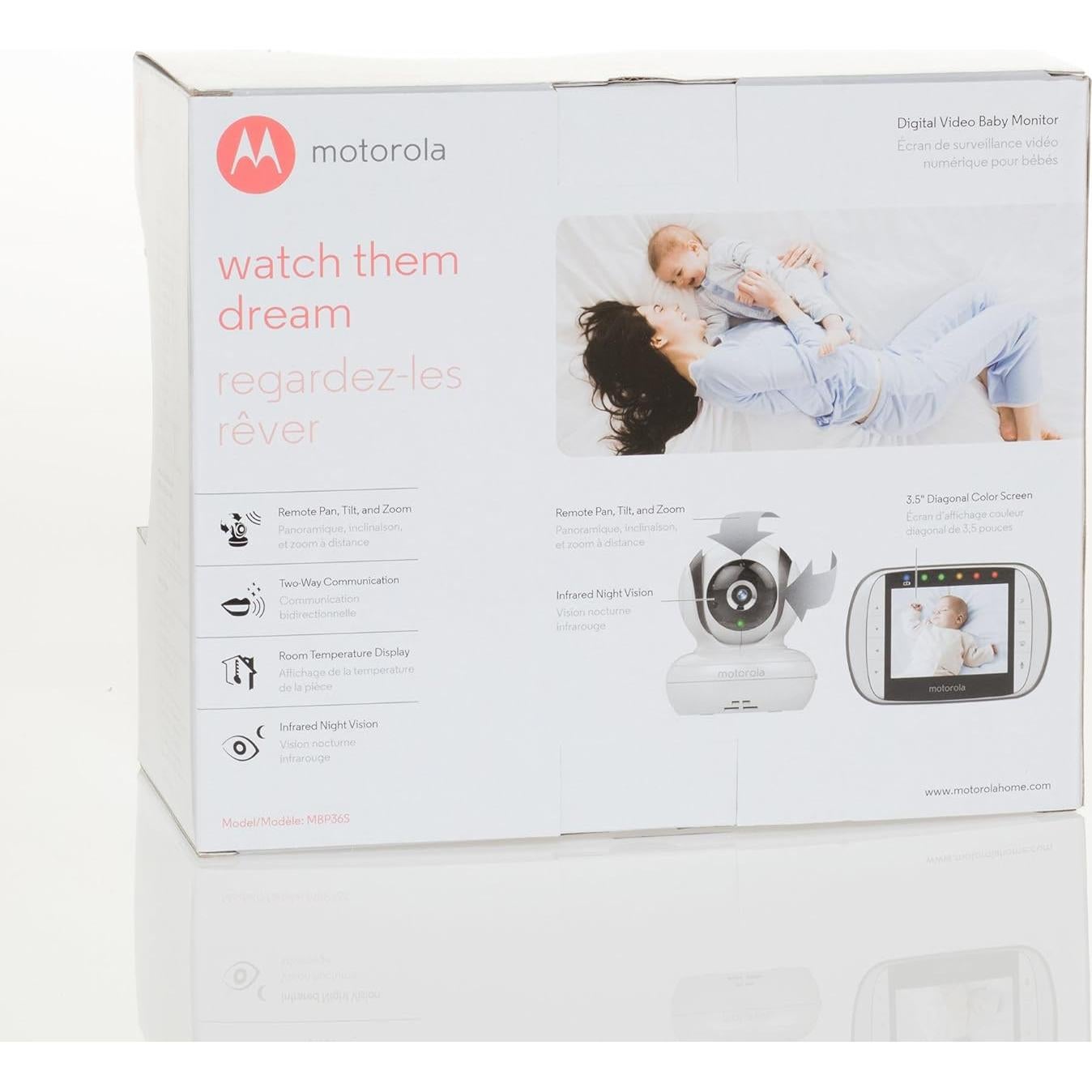 Monitor de Bebé Inalámbrico Motorola MBP36S LCD 3.5"