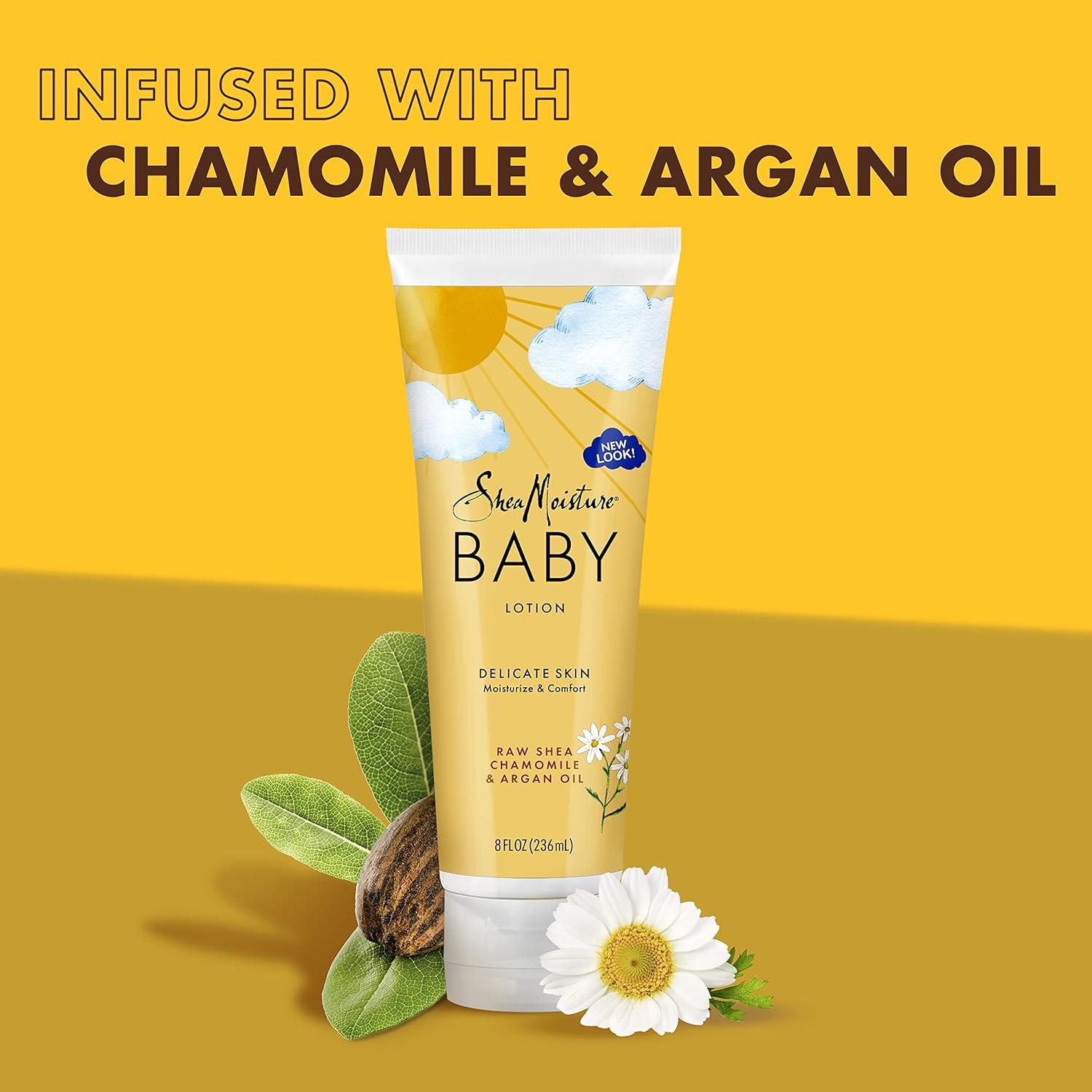 Loción para Bebés SheaMoisture 226g con Manteca de Karité y Manzanilla