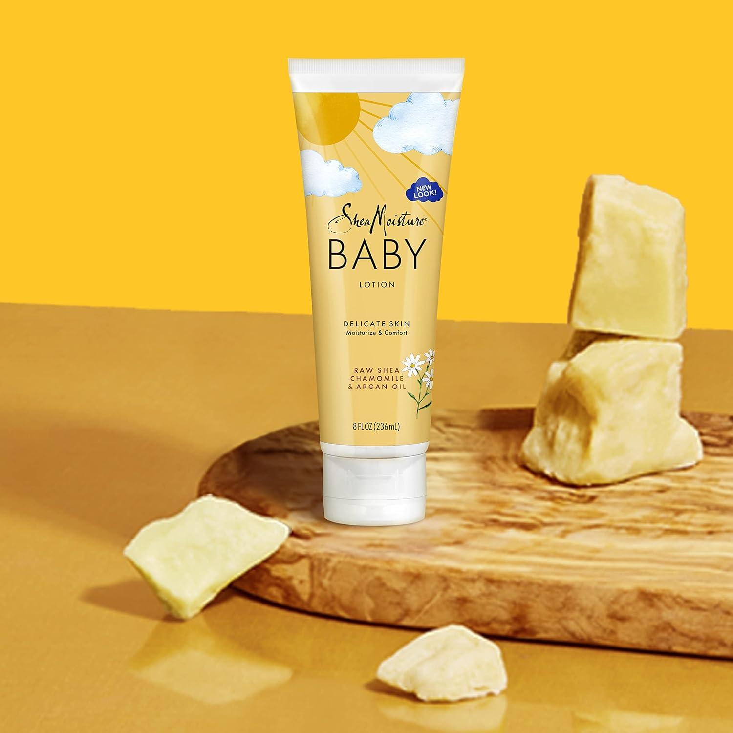 Loción para Bebés SheaMoisture 226g con Manteca de Karité y Manzanilla