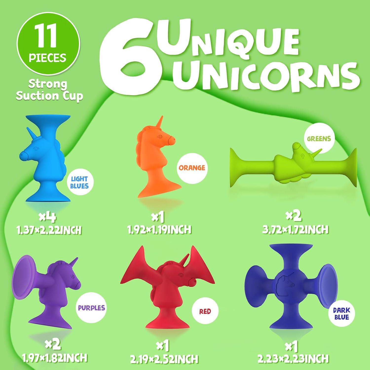 Juguetes de baño Guibola Unicornio 11 Piezas para Niños 3+