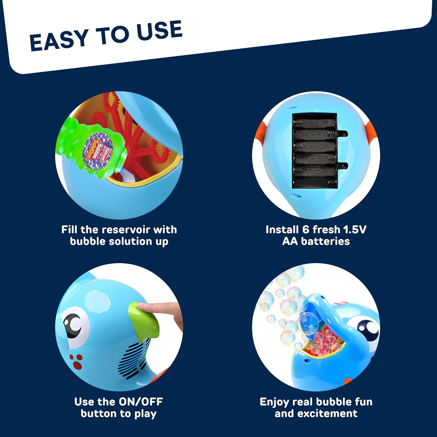 Máquina de Hacer Burbujas Kidzlane Delfín - 1000 Burbujas/min